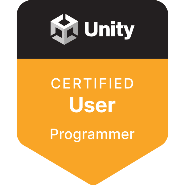 Unity Certified User: Programmer badge